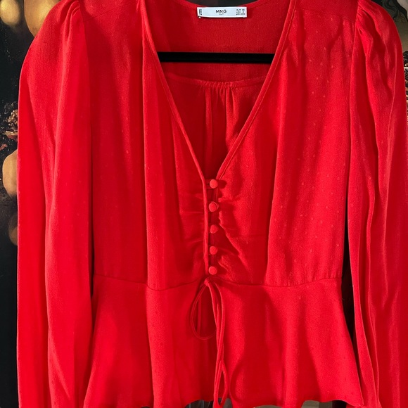MANGO Blouse with long sleeves NWOT - Picture 1 of 9